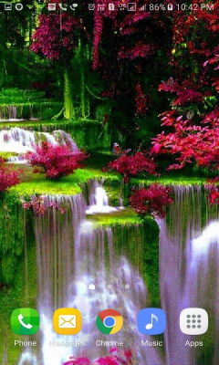 Screenshot of the application Waterfall Flowers LWP - #2