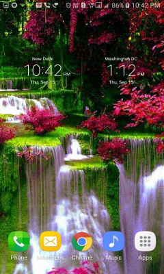 Screenshot of the application Waterfall Flowers LWP - #3