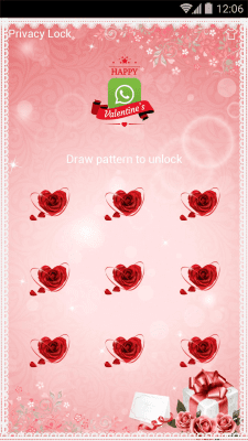 Screenshot of the application AppLock Theme - Love Roses - #3