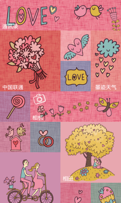 Screenshot of the application Launcher 8 theme:Love - #2
