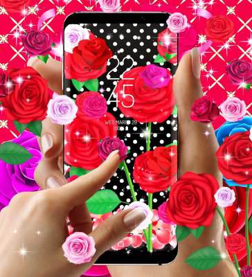 Screenshot of the application Pink red roses live wallpaper - #3