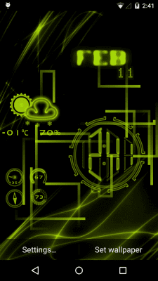 Screenshot of the application Neon Clock Live wallpaper - #3