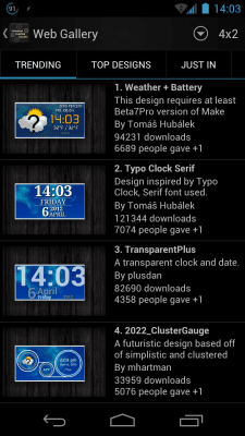 Screenshot of the application Thousand Clock Widgets - #3