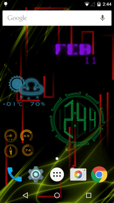 Screenshot of the application Neon Clock GL Live wallpaper - #7
