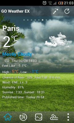 Screenshot of the application Classic GOWeather Reward Theme - #4