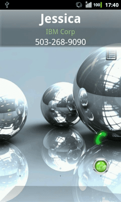 Screenshot of the application Rocket Caller ID Metal Theme - #2