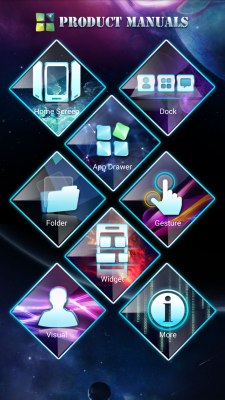 Screenshot of the application Next Launcher 3D Manuals - #1