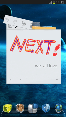 Screenshot of the application Next Launcher 3D Note Widget - #6
