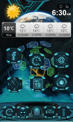 Screenshot of the application Next Technology Theme 3D LWP - #2