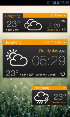 Screenshot of the application Concise black GOWeatherEX - #2