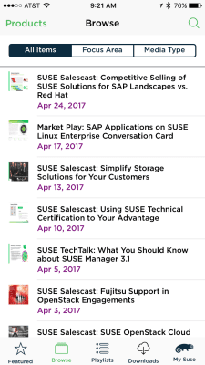 Screenshot of the application SUSE to Go - #8