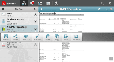 Screenshot of the application Micro Focus Filr - #8