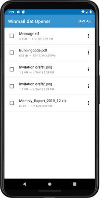 Screenshot of the application Winmail.dat Opener - #2