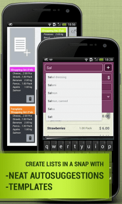 Screenshot of the application Shopping - #2