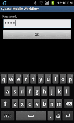 Screenshot of the application Sybase Mobile Workflow - #2