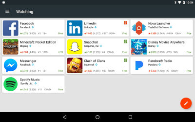 Screenshot of the application App Stats (beta) - #10