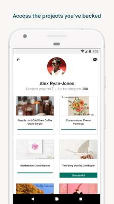 Screenshot of the application Kickstarter - #4