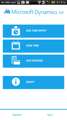 Screenshot of the application Dynamics AX - #7