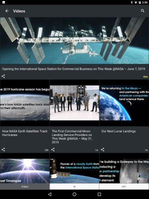 Screenshot of the application NASA App - #11