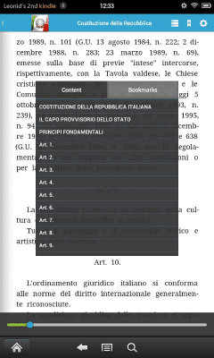 Screenshot of the application Italian law - #5