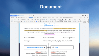 Screenshot of the application WPS Office Free - #3