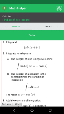 Screenshot of the application Math Helper Lite - #3