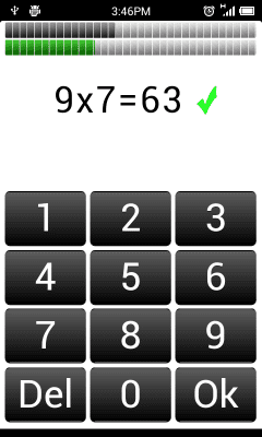 Screenshot of the application Multiplication Table by MyIntelligentKids - #3