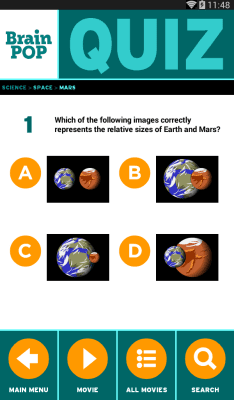 Screenshot of the application BrainPOP Featured Movie - #3