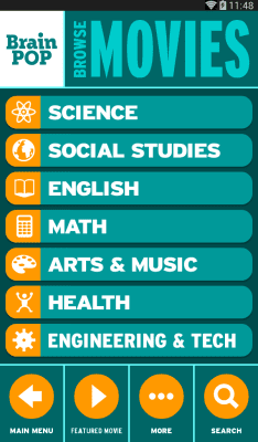 Screenshot of the application BrainPOP Featured Movie - #4