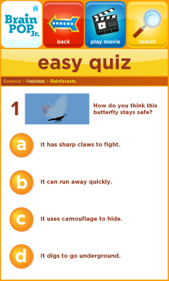 Screenshot of the application BrainPOP Jr. Movie of the Week - #4