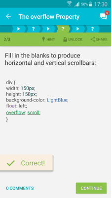 Screenshot of the application Learn CSS - #2