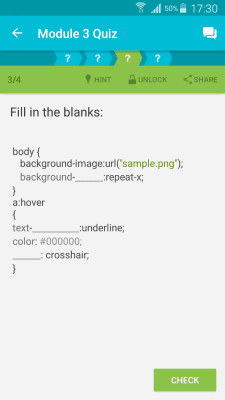 Screenshot of the application Learn CSS - #3