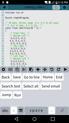 Screenshot of the application Mobile C [ C/C++ Compiler ] - #4