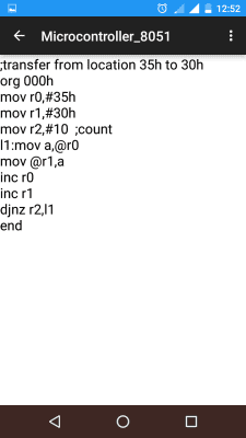 Screenshot of the application Microcontroller 8051 - #2