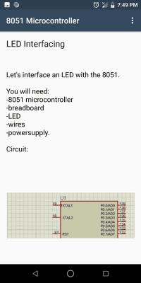 Screenshot of the application 8051 Microcontroller Programming - #7