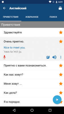 Screenshot of the application Phrasebook - #2
