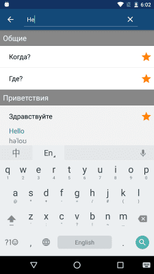 Screenshot of the application Phrasebook - #4