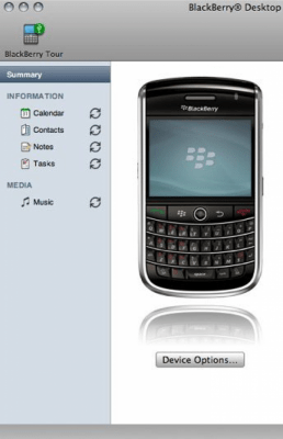 Screenshot of the application BlackBerry Desktop Manager - #3