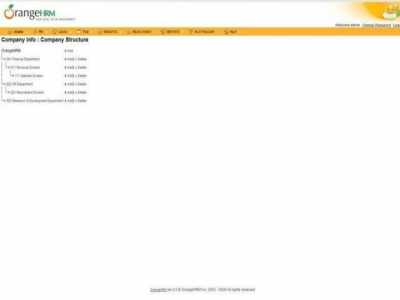 Screenshot of the application OrangeHRM - #2