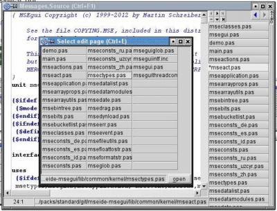 Screenshot of the application MSEide+MSEgui - #4