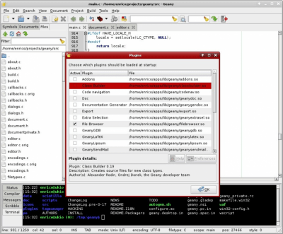 Screenshot of the application Geany - #5