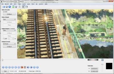 Screenshot of the application Avidemux - #1