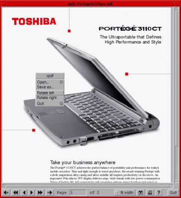 Screenshot of the application Xpdf - #2