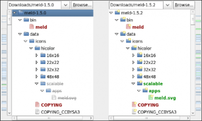 Screenshot of the application Meld - #2