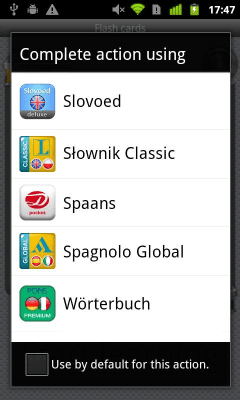 Screenshot of the application Flash Card Quiz - #1