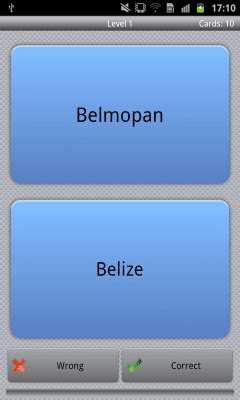 Screenshot of the application Flash Card Quiz - #4