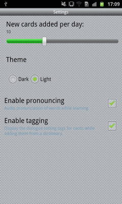 Screenshot of the application Flash Card Quiz - #8