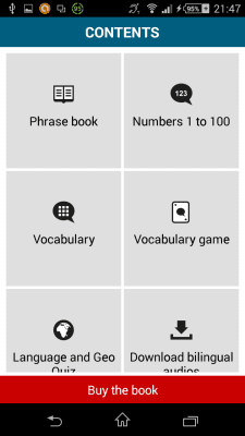 Screenshot of the application Georgian 50 languages - #3