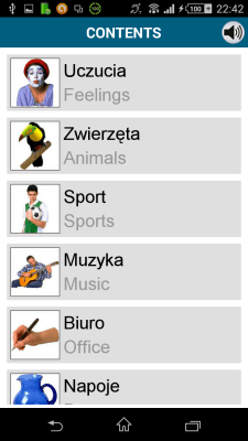 Screenshot of the application Polish 50 languages - #6