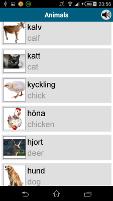 Screenshot of the application Swedish 50 languages - #7